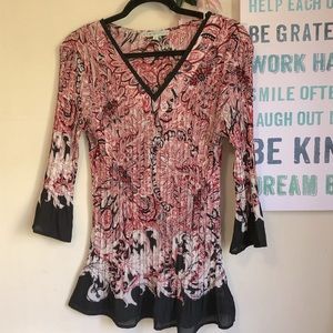 Cleo Petites 3/4 sleeve blouse